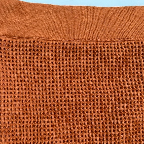 Calvin Klein Mesh Knit Pencil Coordinating Midi Skirt Terra L EUC - Picture 12 of 16